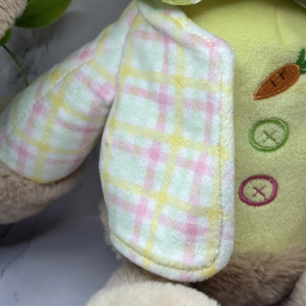 Fengtuo International (HK) Easter Bunny Rabbit‎ Tan Plush Pink Embroidered Nose